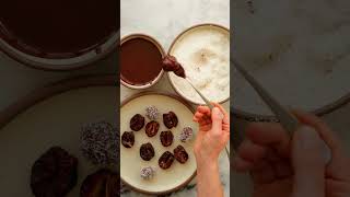 5Ingredient Almond Butter Dark Chocolate Snowballs  Minimalist Baker Recipes [upl. by Cindee]