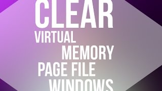 Clear Virtual Memory Page File in Windows 8 Windows 81Windows 10 [upl. by Airednaxela]