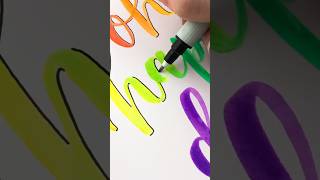 Neon Karin Markers handlettering calligraphy brushpenlettering art brushpen [upl. by Irehs55]