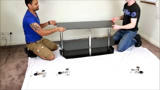 140cm LCDPlasma Black Tempered Glass TV Stand [upl. by Daveta]