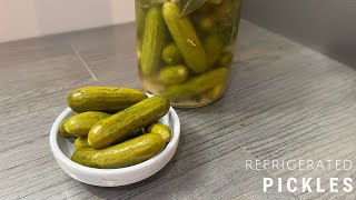 Easy Homemade Pickles Recipe  Refrigerated Pickles [upl. by Elockin]