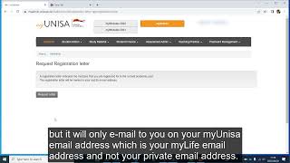 Unisa  How to request a proof of registration letter [upl. by Akived828]