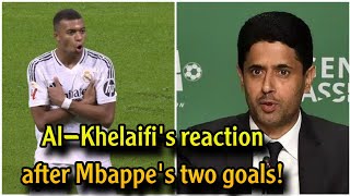 Nasser AlKhelaifis reaction after Mbappe scored his first two goals with Real Madrid in La Liga [upl. by Anilegna]