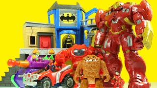 CLAYFACE eats everything BATMAN SPIDERMAN IRON MAN HULK buster and JOKER Imaginext toys [upl. by Gathers]