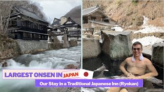 Ultimate 🇯🇵 Ryokan Experience Relaxing in Largest and Most Famous Onsen in Japan in March [upl. by Iddet]