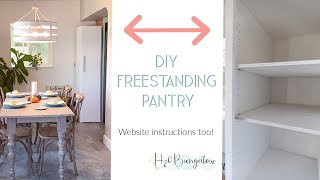 How To Build A Freestanding Pantry Cabinet Storage [upl. by Aneeg]