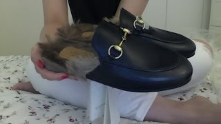 Gucci Princetown FurLined Mules Unboxing [upl. by Acimot51]