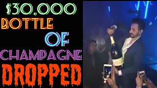 Man drops expensive bottle of champagne worth 30000 in Ibiza [upl. by Nodmac]