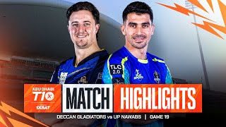 2024 Abu Dhabi T10 I Match 19 Highlights UP Nawabs vs Deccan Gladiators  Season 8 [upl. by Kcyred]