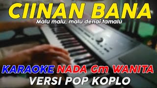 Ciinan Bana  Karaoke Nada Wanita  Versi Pop Dangdut Koplo [upl. by Aley171]