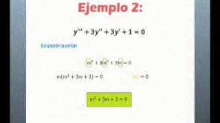 Ecuaciones diferenciales lineales homogéneas por coeficientes constantes [upl. by Nnek]