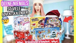 öffne NIEMALS soviele ADVENTSKALENDER die DU NICHT ALLE essen kannst pringlesamerikanische Candy [upl. by Llerreg]