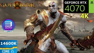 RPCS3 Emulator God Of War 3 4K 60FPS Unlocked  i5 14600K  RTX 4070 [upl. by Celisse]