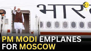 PM Modi LIVE Indian Prime Minister Narendra Modi emplanes for Moscow Russia  WION LIVE [upl. by Olsewski]