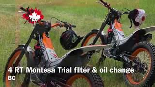 4 RT Montesa Trial bike oil filter and oil change [upl. by Thirzi]