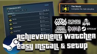 Get achievements in your pirated games  Achievement Watcher Tutorial  Installation amp Setup 2024 [upl. by Fein]