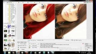 Como mudar a cor do cabelo no PhotoScape [upl. by Freberg]