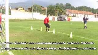 Allenamento Portieri Presa e gioco con i piedi con 4 coni di Ermes Berton [upl. by Ehc]