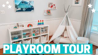 NEW PLAYROOM ORGANIZATION TOUR Montessori amp Minimalist Inspired for Independent Play [upl. by Asiluy]