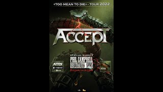 ACCEPT announce quotToo Mean To Diequot European tour [upl. by Allie123]