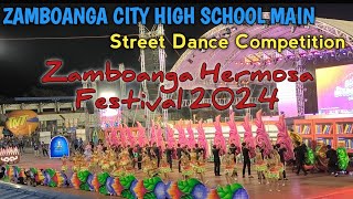 ZAMBOANGA CITY HIGH SCHOOL MAIN STREET DANCE COMPETITION  Zamboanga Hermosa Festival 2024 [upl. by Nilya384]