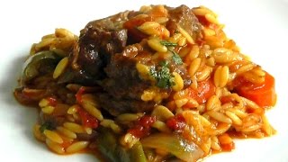 Lamb Stew with Orzo pasta  How to cook recipe [upl. by Atyekram613]