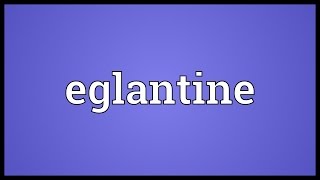 Eglantine Meaning [upl. by Benedikt]