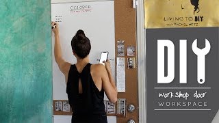 DIY Easy Chalkboard Corkboard  Dry Erase Workshop Doors [upl. by Miriam368]