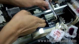 Memperbaiki Printer Epson L110 L210 L300 L310 cetakan cacat atau tinta tidak keluar [upl. by Nosecyrb]