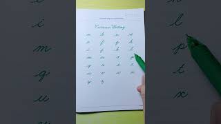 Cursive writing a to z with green pen  Cursive abcd  Cursive handwriting practice  Small letters [upl. by Nirroc346]