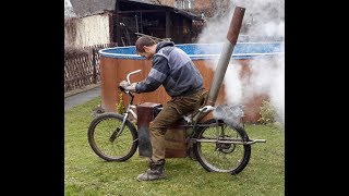 Steam powered bike [upl. by Nepean]