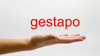 How to Pronounce gestapo  American English [upl. by Pascasia308]