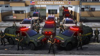 EXÉRCITO BRASILEIRO  PMBA CONFRONTO NA FAVELA  GTA 5 POLICIAL [upl. by Lavella241]