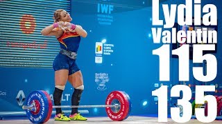 Lydia Valentin 75kg Spain 115kg Snatch 135kg Clean and Jerk  2018 European Champion [upl. by Safire]