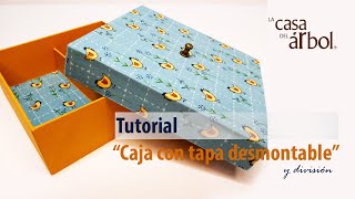 Tutorial de cartotecnia caja con tapa desmontable y división [upl. by Arahas413]