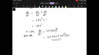 Application of Differentiation  Related Rate of Change [upl. by Woodie]