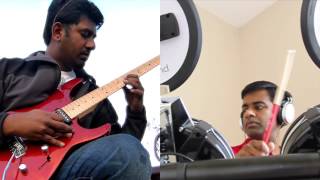 Aaromale  Guitar and Drums Cover  Vinnaithaandi varuvaaya [upl. by Prober725]