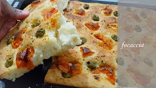 FOCACCIA recette italienne facile aux olives et tomates [upl. by Bertram]