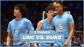 3 Things  UNC Completes Season Sweep Of Duke [upl. by Azmah287]