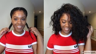 braid out tutorial on RELAXED hair [upl. by Mella681]