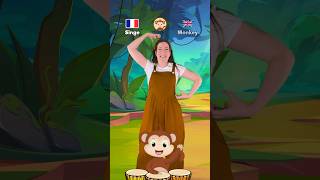 Les animaux de petit singe en français et en anglais dance enfants kids english french [upl. by Anrat897]