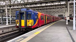 Class 455 departing Waterloo Station [upl. by Dis133]