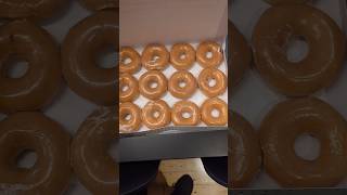 Krispy Kreme free dozen classic doughnutsshorts krispykreme snacks donuts [upl. by Atsed887]