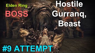 Elden Ring Hostile Gurranq Beast Clergyman VS Wretch BOSS Fight [upl. by Tomi]