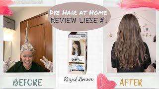 DYE MY HAIR AT HOMEReview LIESE Royal Brown  TUTORIAL [upl. by Ecnerrot773]