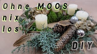 Weihnachtsdeko🌿 DIY  Ohne MOOS nix los Adventskranz selber machen [upl. by Lyall520]