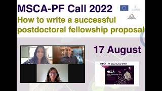 Webinar How to write a successful MSCAPostdoctoral Fellowship ProposalPart 2 [upl. by Lekkim]