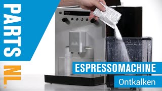 Volautomatische espresso apparaat ontkalken PartsNL uitleg [upl. by Nylac]