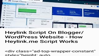 Heylink Script On BloggerWordPress Website  How Heylinkme Script Works [upl. by Stallworth517]