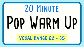 20 Minute Pop Voice Vocal Warm Up  TENOR BARITONE VOICE [upl. by Jenkins378]